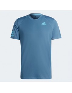 Tee-Shirt Adidas Club 3 Stripes Blue 